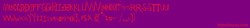 ScManipulativeLoversDemo Font – Red Fonts on Purple Background