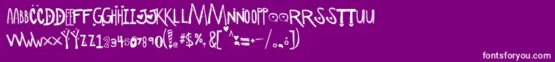 フォントScManipulativeLoversDemo – 紫の背景に白い文字
