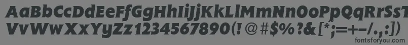 FlemingHeavyItalic Font – Black Fonts on Gray Background