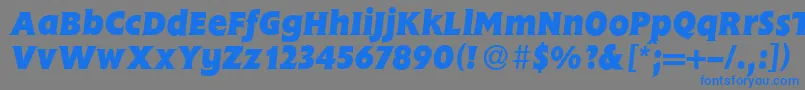 FlemingHeavyItalic Font – Blue Fonts on Gray Background