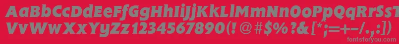 フォントFlemingHeavyItalic – 赤い背景に灰色の文字