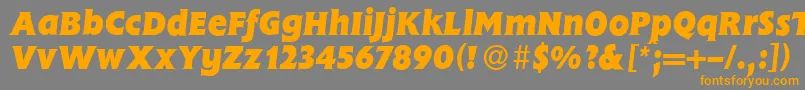 FlemingHeavyItalic Font – Orange Fonts on Gray Background