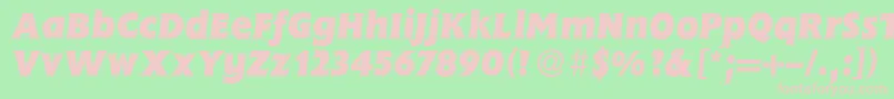 FlemingHeavyItalic Font – Pink Fonts on Green Background