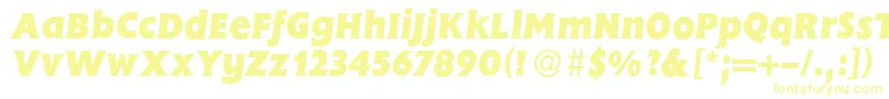 FlemingHeavyItalic-fontti – keltaiset fontit