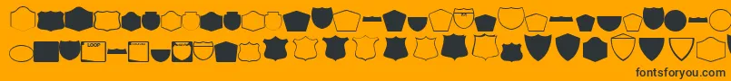 Police EsriShields – polices noires sur fond orange