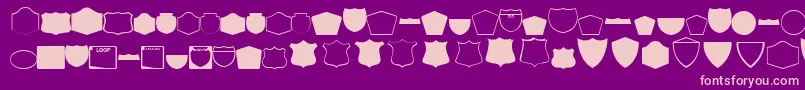 EsriShields Font – Pink Fonts on Purple Background