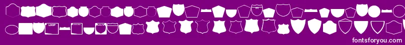 Police EsriShields – polices blanches sur fond violet