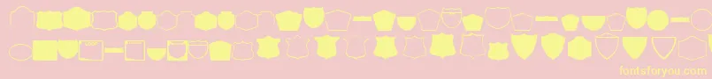 EsriShields Font – Yellow Fonts on Pink Background