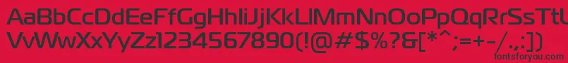 フォントPtMagistralBoldCyrillic – 赤い背景に黒い文字