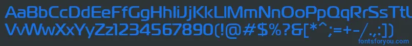 PtMagistralBoldCyrillic Font – Blue Fonts on Black Background