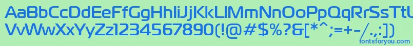 PtMagistralBoldCyrillic Font – Blue Fonts on Green Background