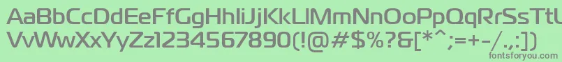 フォントPtMagistralBoldCyrillic – 緑の背景に灰色の文字