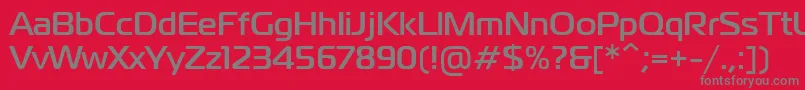 フォントPtMagistralBoldCyrillic – 赤い背景に灰色の文字