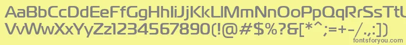 PtMagistralBoldCyrillic Font – Gray Fonts on Yellow Background