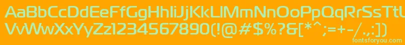 フォントPtMagistralBoldCyrillic – オレンジの背景に緑のフォント