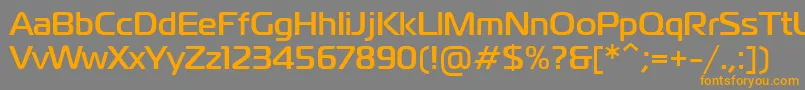 PtMagistralBoldCyrillic Font – Orange Fonts on Gray Background