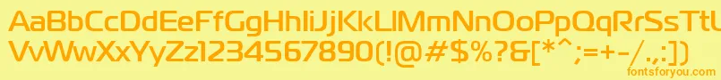 PtMagistralBoldCyrillic Font – Orange Fonts on Yellow Background