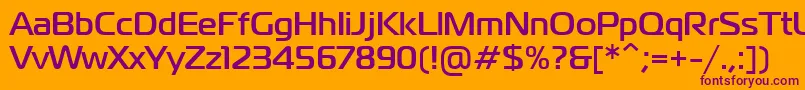PtMagistralBoldCyrillic Font – Purple Fonts on Orange Background
