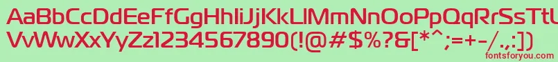 Fonte PtMagistralBoldCyrillic – fontes vermelhas em um fundo verde
