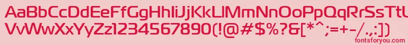 PtMagistralBoldCyrillic Font – Red Fonts on Pink Background