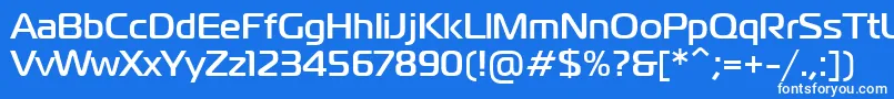 フォントPtMagistralBoldCyrillic – 青い背景に白い文字