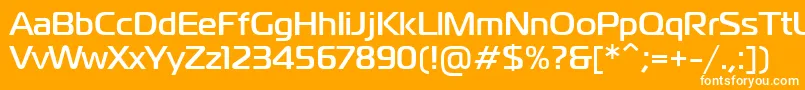 Шрифт PtMagistralBoldCyrillic – белые шрифты на оранжевом фоне