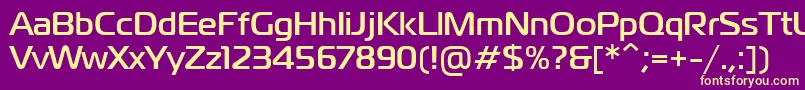 PtMagistralBoldCyrillic Font – Yellow Fonts on Purple Background