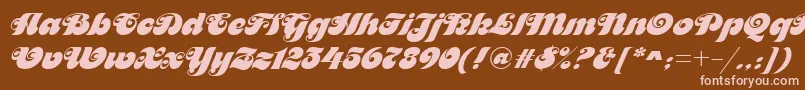 MaitreDRegular Font – Pink Fonts on Brown Background