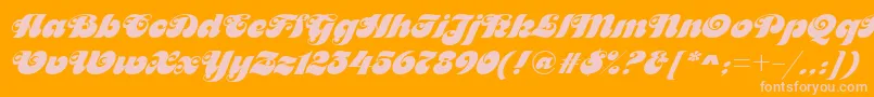 MaitreDRegular Font – Pink Fonts on Orange Background