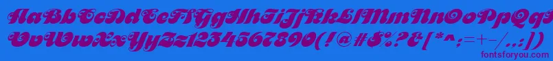MaitreDRegular Font – Purple Fonts on Blue Background