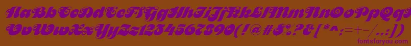 MaitreDRegular Font – Purple Fonts on Brown Background