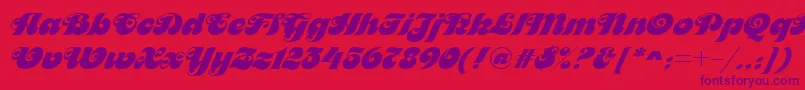 MaitreDRegular Font – Purple Fonts on Red Background