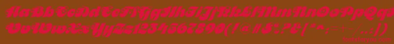 MaitreDRegular Font – Red Fonts on Brown Background