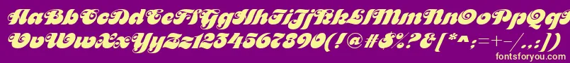 MaitreDRegular Font – Yellow Fonts on Purple Background