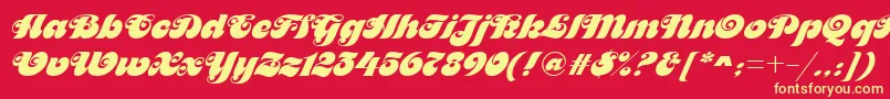 MaitreDRegular Font – Yellow Fonts on Red Background