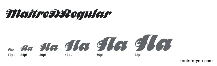 MaitreDRegular Font Sizes
