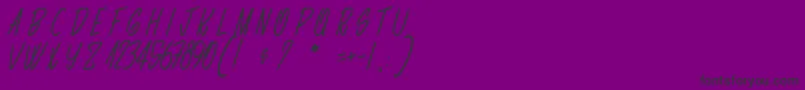 LesCarottesSontFraiches Font – Black Fonts on Purple Background