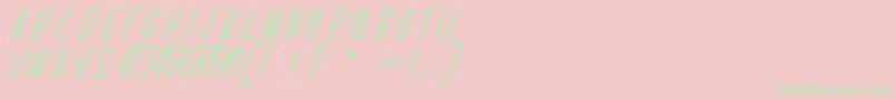 LesCarottesSontFraiches Font – Green Fonts on Pink Background