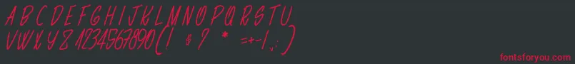 LesCarottesSontFraiches Font – Red Fonts on Black Background