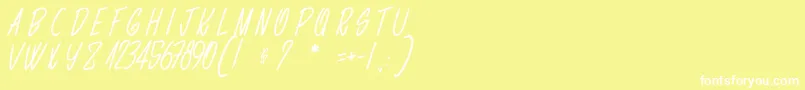LesCarottesSontFraiches Font – White Fonts on Yellow Background