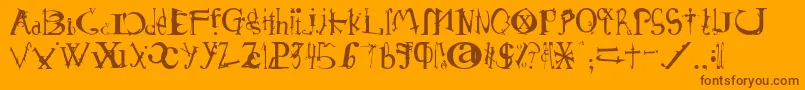 Schirg Font – Brown Fonts on Orange Background