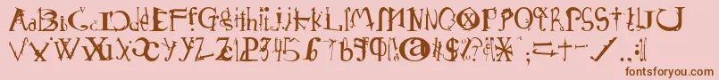 Schirg Font – Brown Fonts on Pink Background