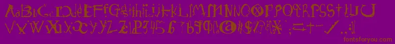 Schirg Font – Brown Fonts on Purple Background