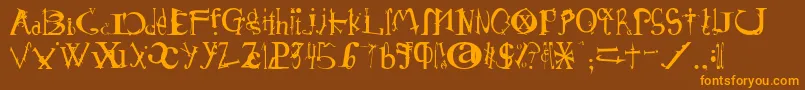 Schirg Font – Orange Fonts on Brown Background