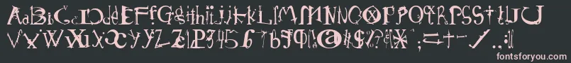 Schirg Font – Pink Fonts on Black Background