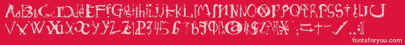 Schirg Font – Pink Fonts on Red Background