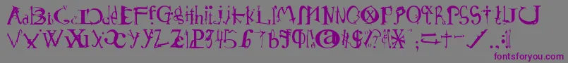 Schirg Font – Purple Fonts on Gray Background