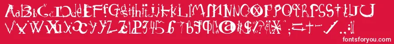 Schirg Font – White Fonts on Red Background