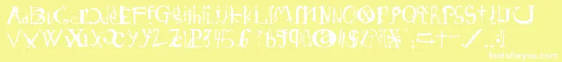 Schirg Font – White Fonts on Yellow Background