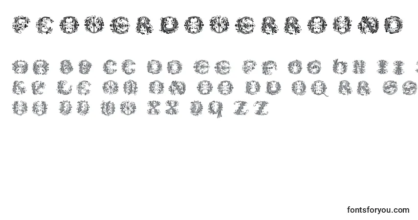 Czcionka Flowerpowerround – alfabet, cyfry, specjalne znaki
